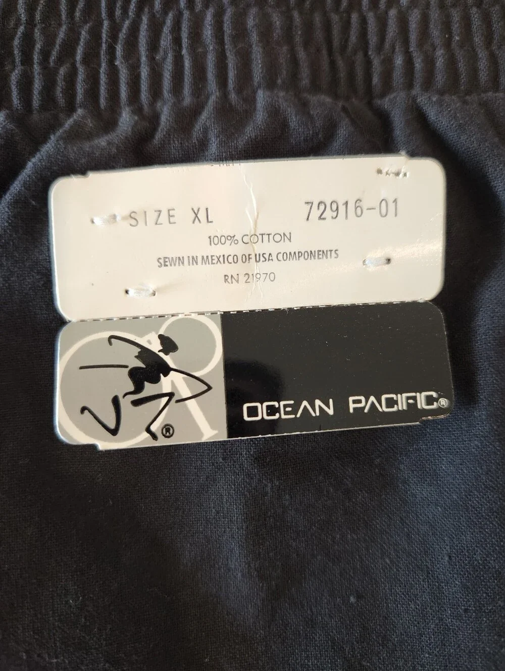 NWT OP Ocean Pacific Vintage 90’s Cotton Surfer Shorts XL Black
